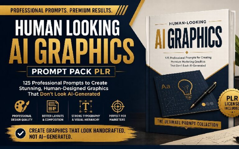 Human Looking AI Graphics Prompt Pack PLR
